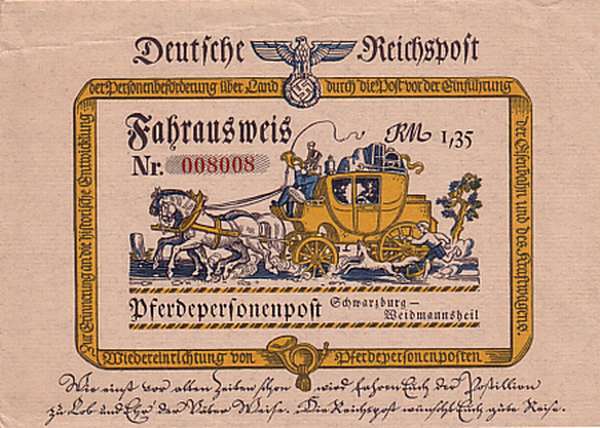 Fahrschein von Schwarzburg zum Waidmannsheil
