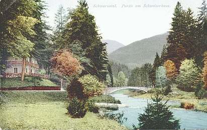 Das Schweizerhaus im sch&ouml;nen Schwarzatal (eine meiner Ansichtskarten)
